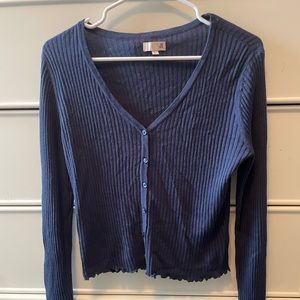 Blue long sleeve top